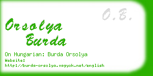 orsolya burda business card